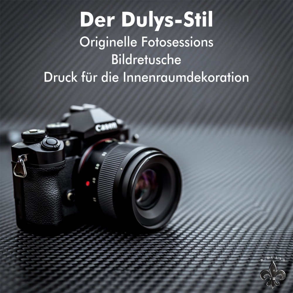 Der Dulys-Stil<br>Originelle Fotosessions<br>Bildretusche<br>Druck für die Innenraumdekoration