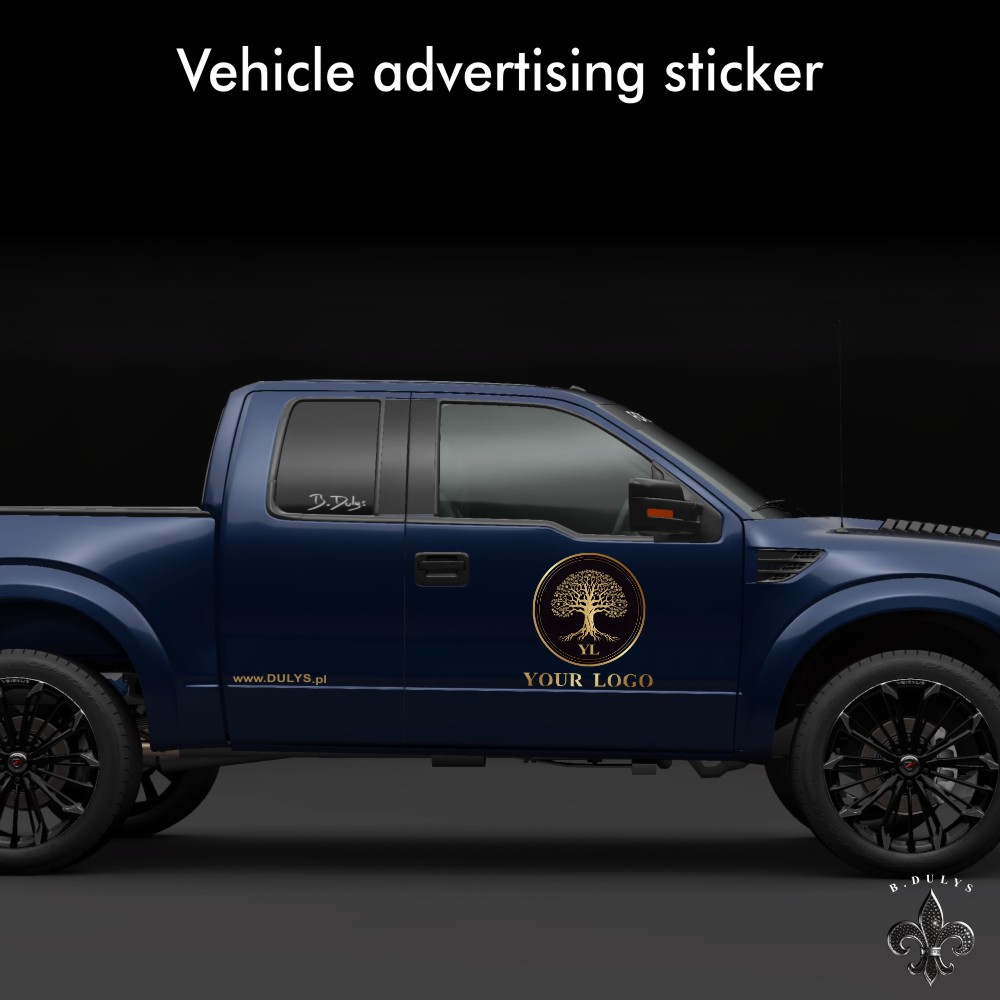 Vehicle advertising sticker
