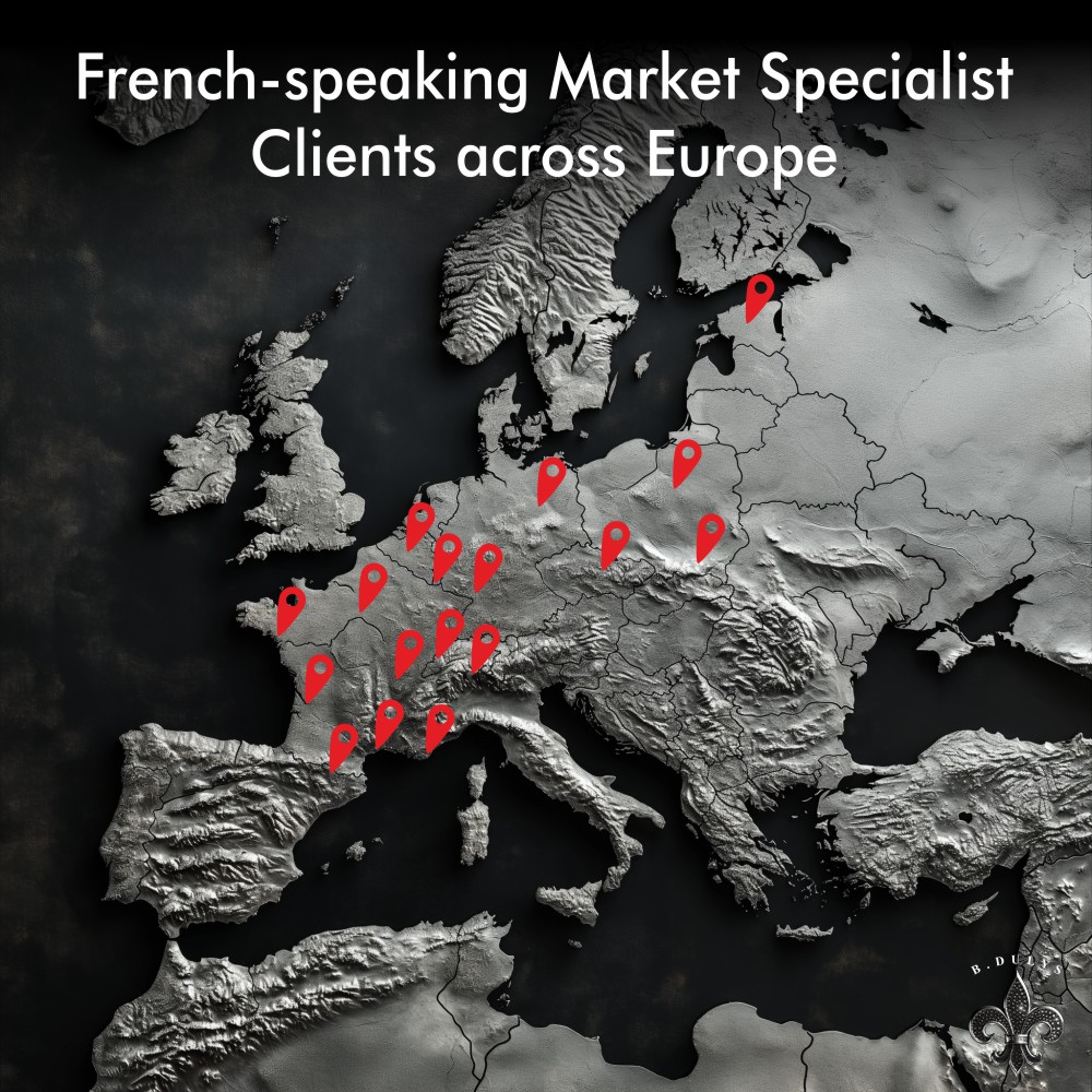 Specialist in the Francophone market.<br>Collaboration with numerous European companies