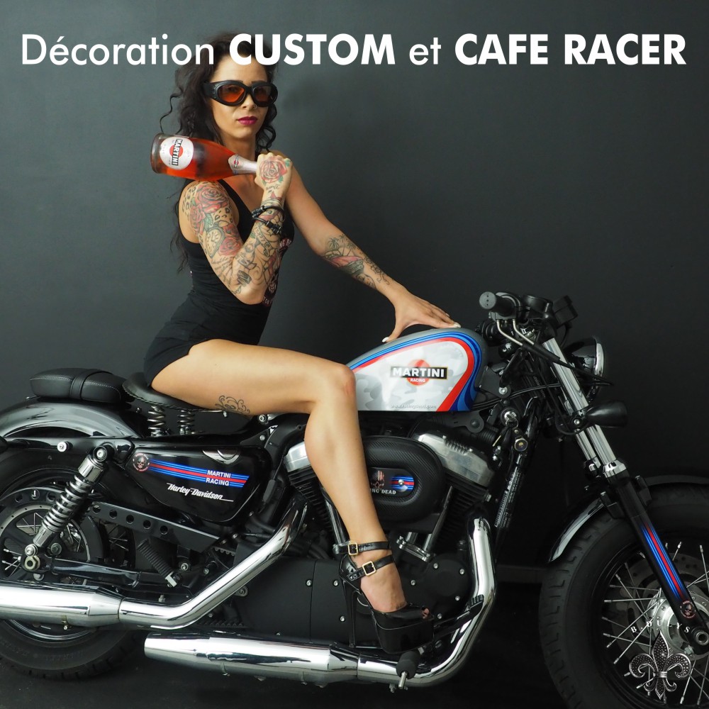 Autocollant et kit graphique pour moto Vintage et Cafe Racer