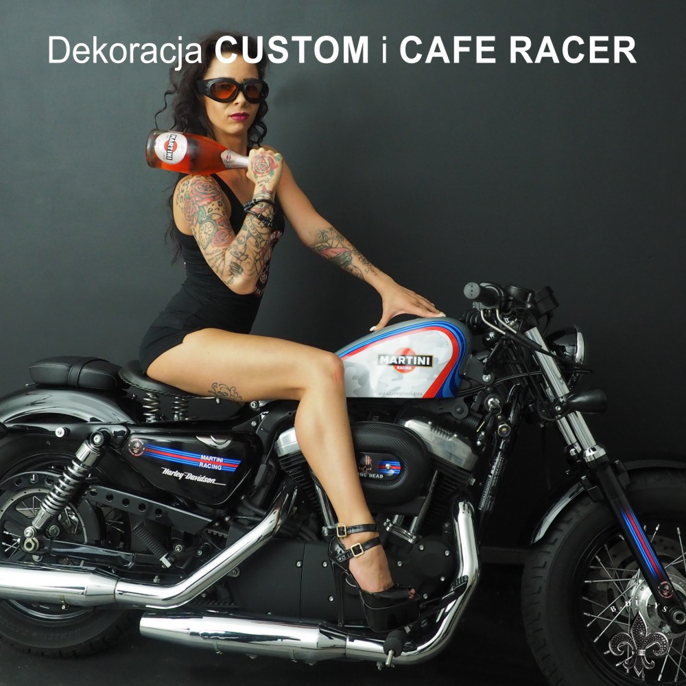 Naklejka i zestaw graficzny dla motocykla Vintage i Cafe Racer