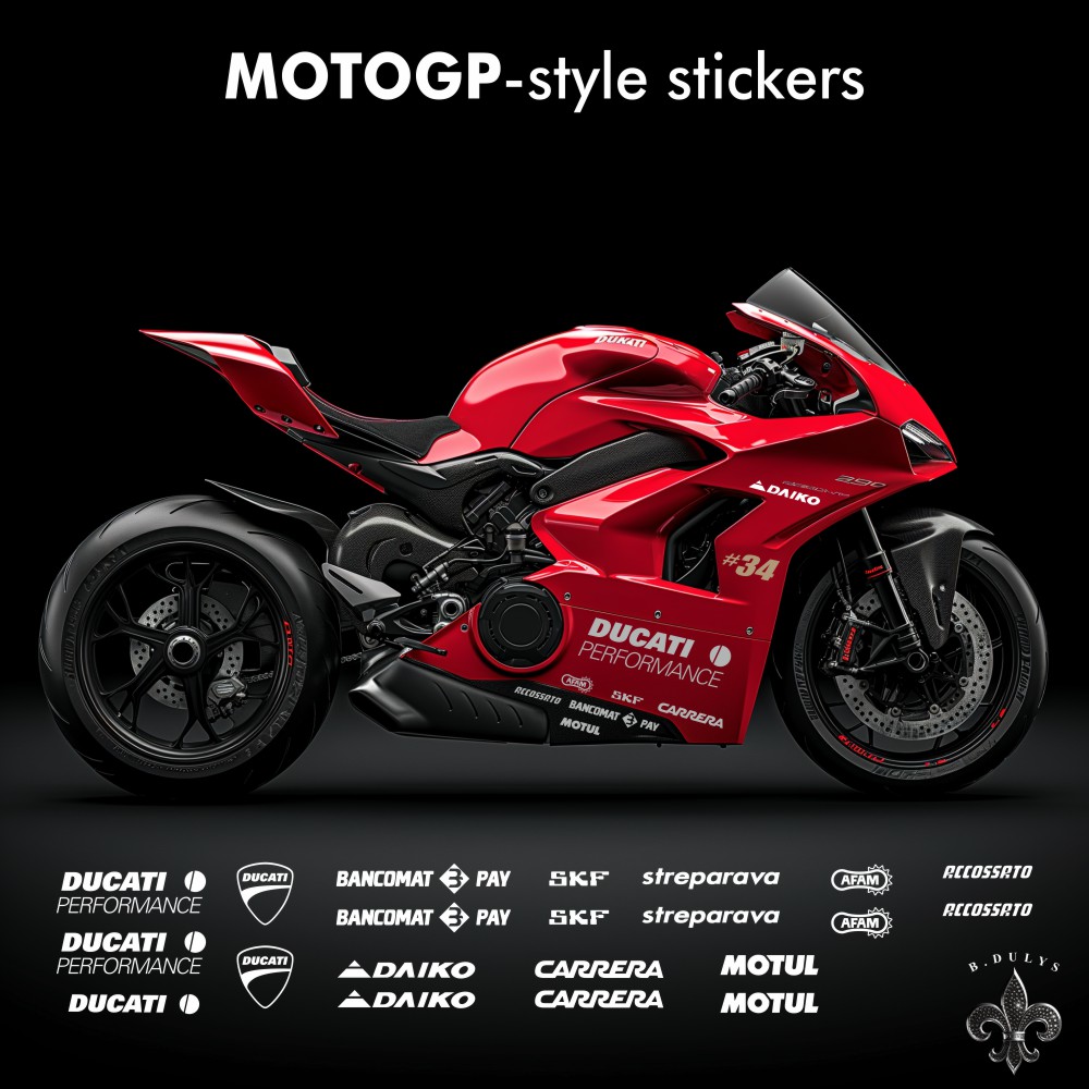 Sticker and graphic kit in MotoGP style